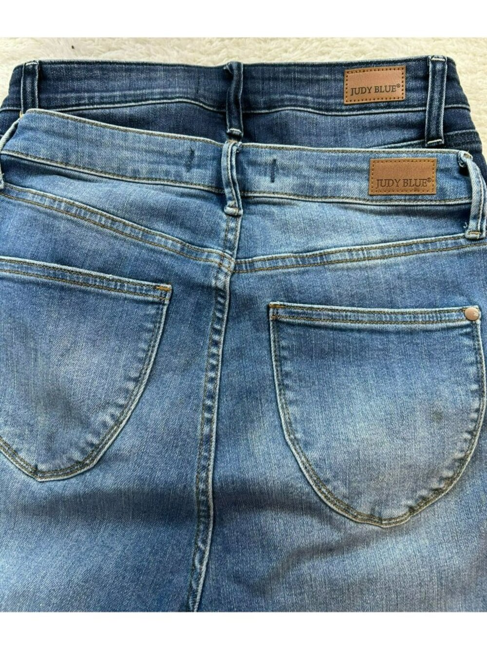 Judy Blue Womens Skinny Fit Jeans Size 5/27 Medium & Dark Wash Denim Stretch - Picture 2 of 12